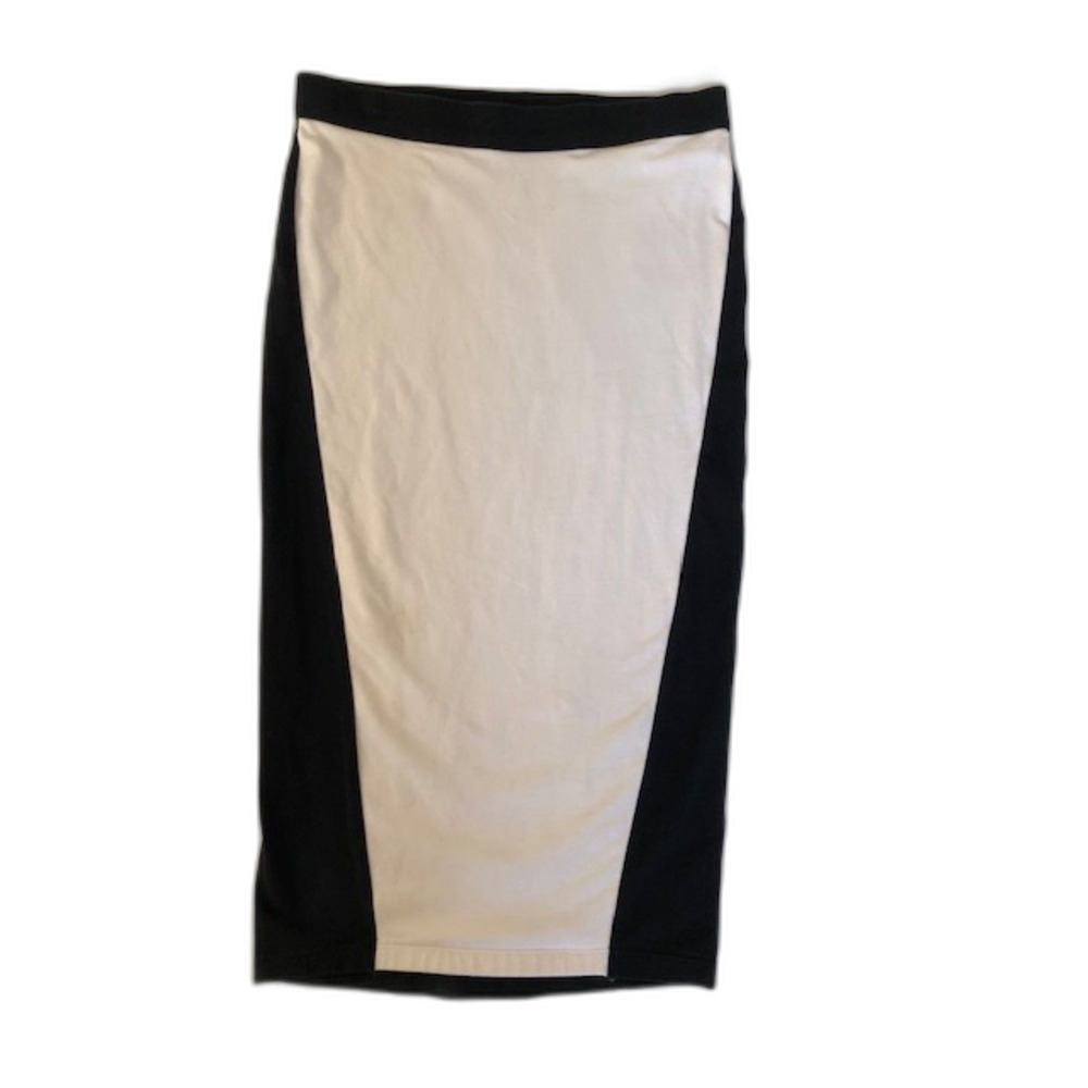 Slimming Express Black & White Pencil Skirt